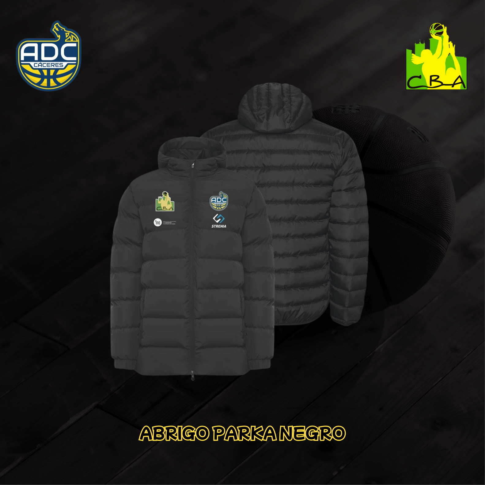 Abrigo parka negro